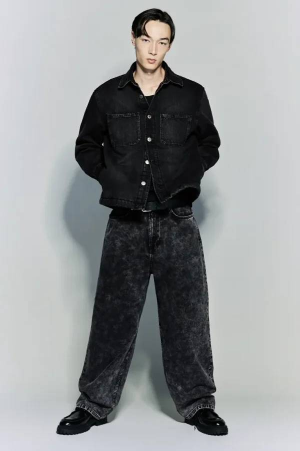 Teddy-lined denim overshirt - Image 6